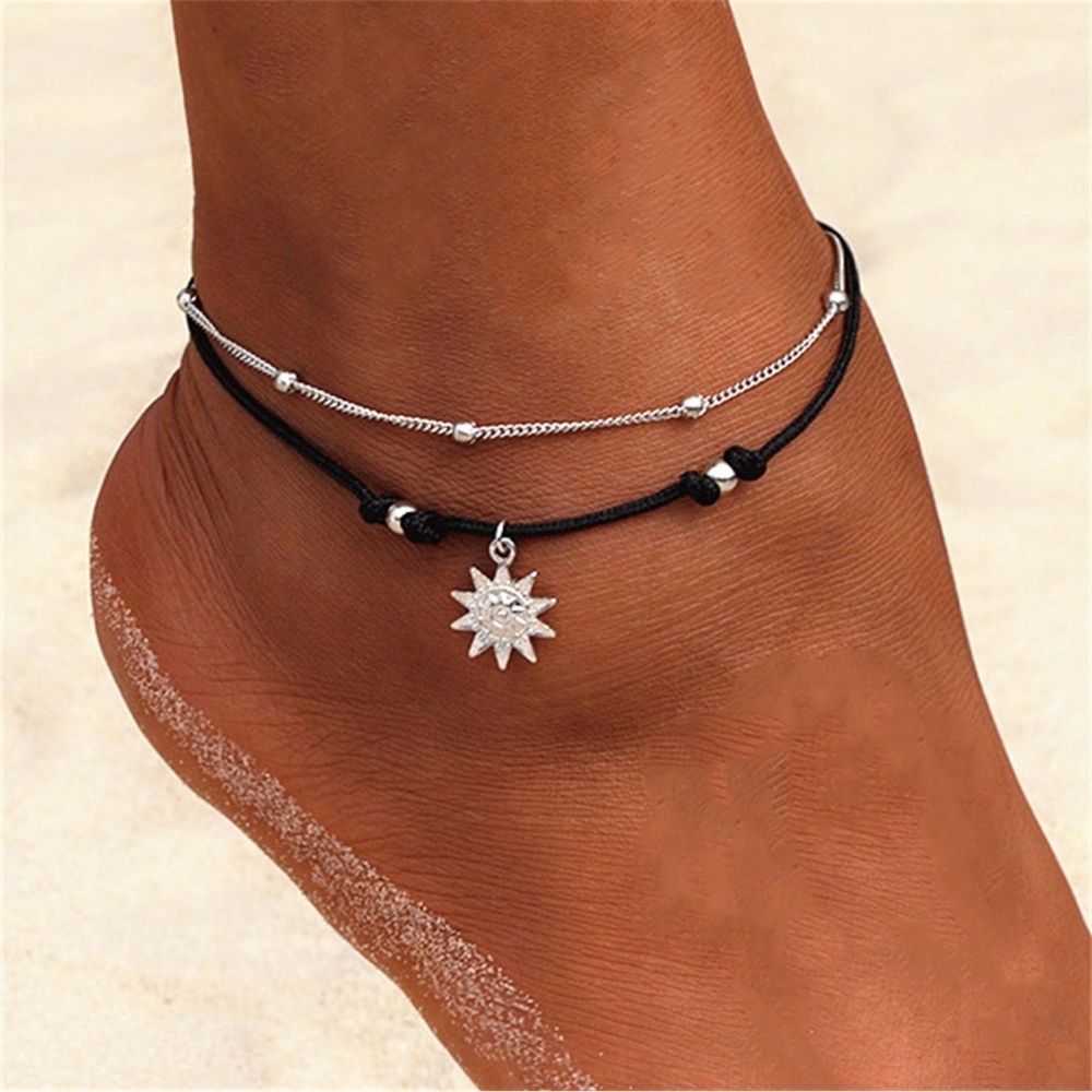 Black Boho Anklet